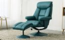 Best Faux Leather Swivel Recliner Armchair with Stool For Comfort Sitting