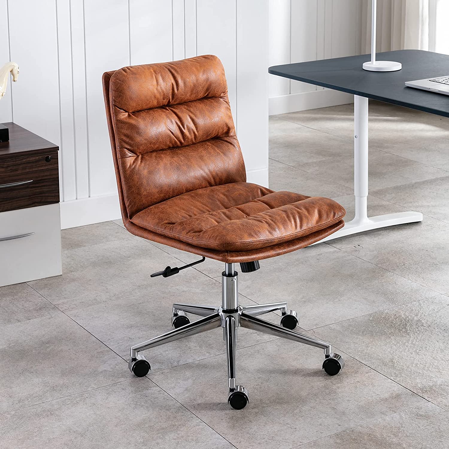 faux leather desk chair