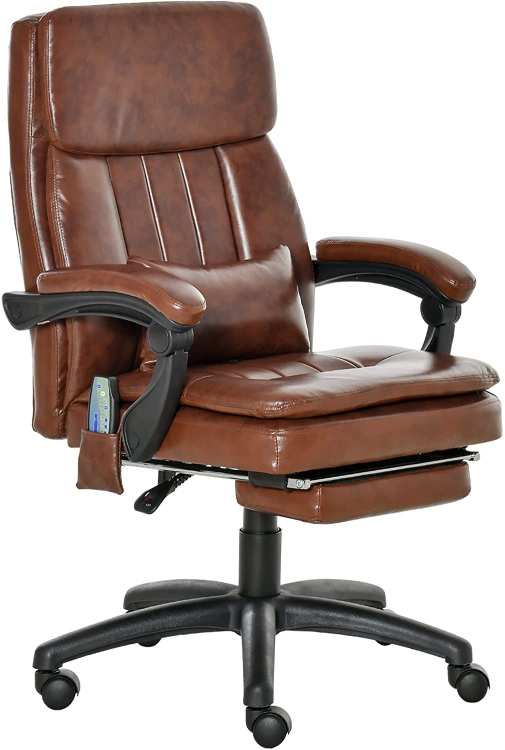 faux brown leather chair