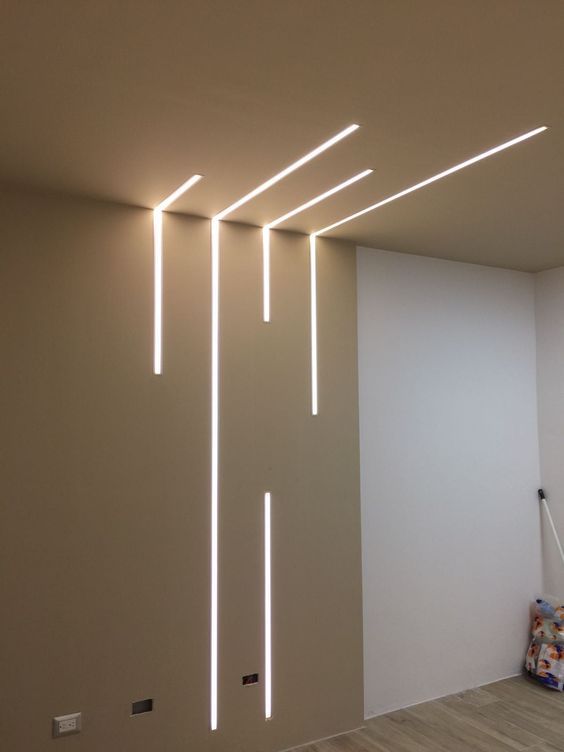 where to put led strips in room