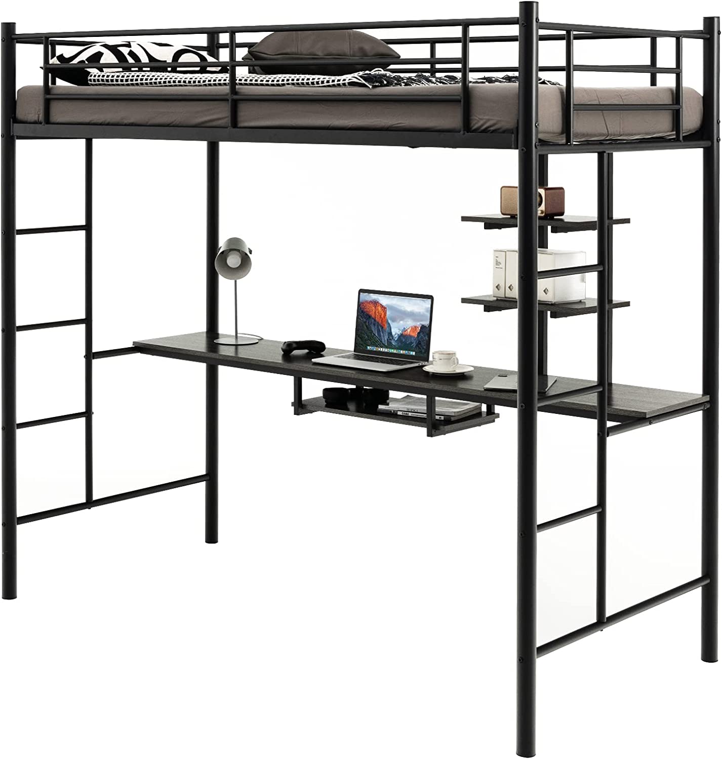 Loft bed with desk for adults