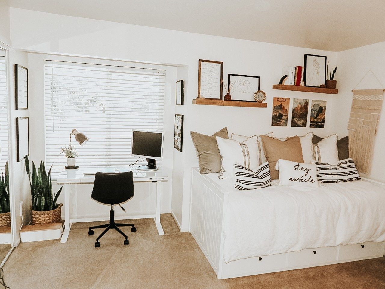 guest bedroom and office combination